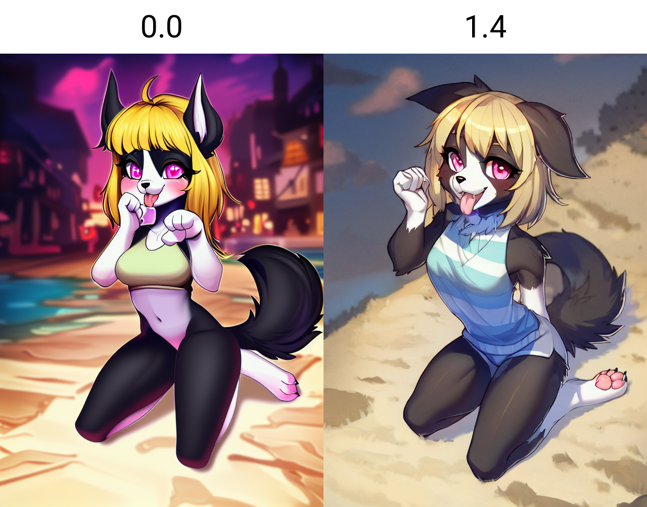xyz_grid-2454-288255281-female anthro border collie, black fur, short blonde hair, pink eyes, three-quarter portrait, clothed, panting, tongue out, knee.png